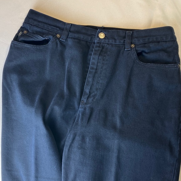 Lauren Jeans Co. Ralph Lauren Women’s Sz 12 Straight Leg Dark Indigo Wash Denim - Picture 7 of 13